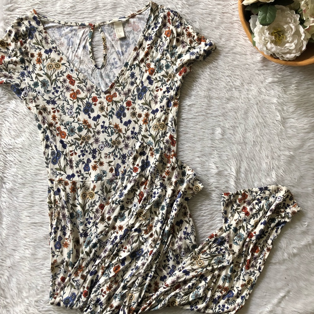 H&M Floral Knit Romper